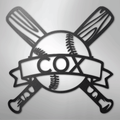 Baseball Monogram - Metal Sign