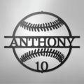 Name and Number Baseball - Metal Sign