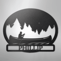 Midnight Rowing Monogram - Metal Sign