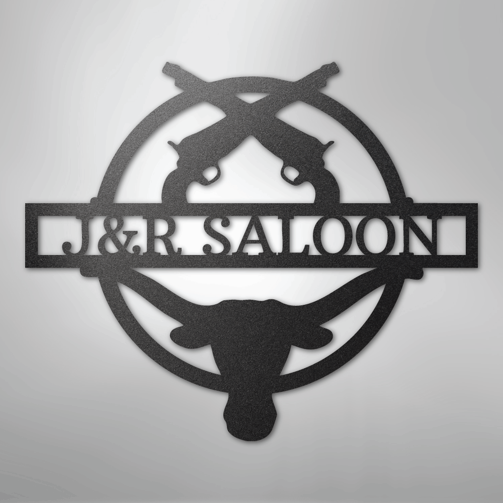 Saloon Monogram - Steel Sign