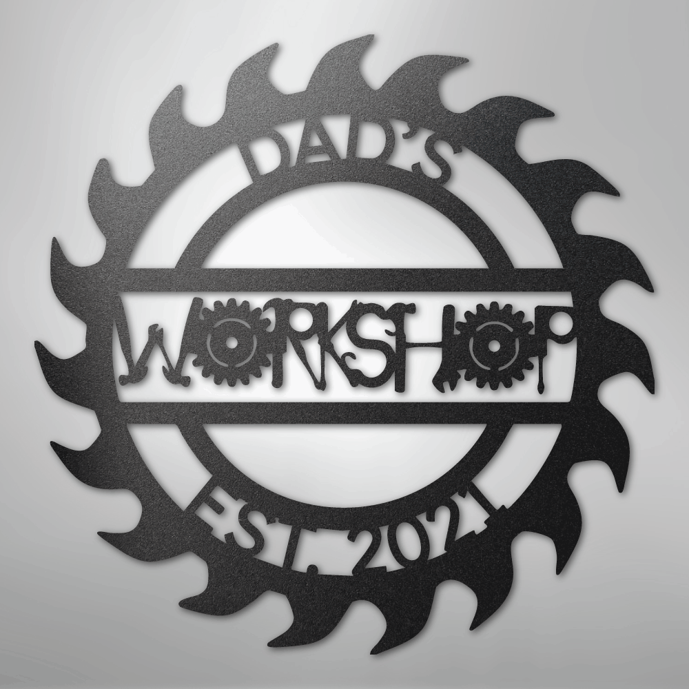 Unique Workshop Monogram - Steel Sign