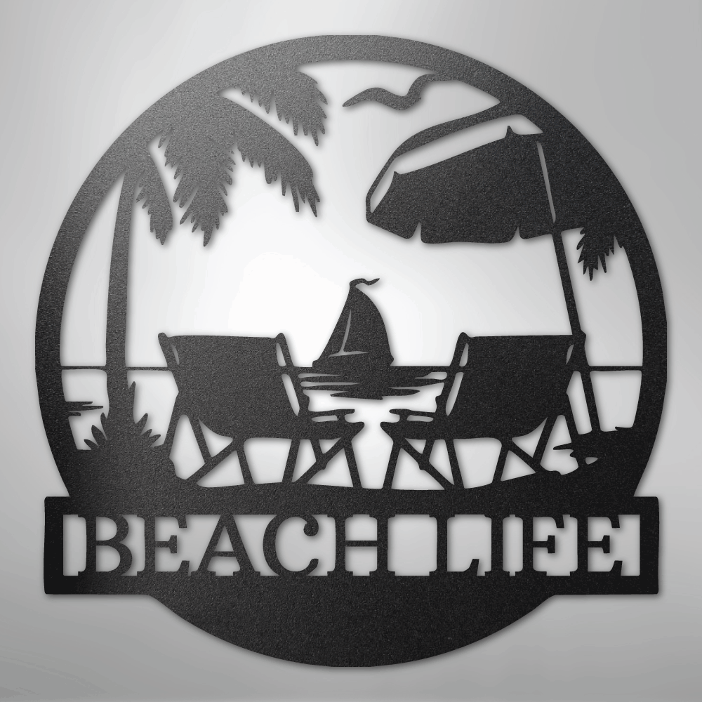 Paradise Monogram - Metal Sign