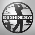 Male Golfer Monogram - Steel Sign