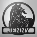 New Horse Monogram - Steel Sign