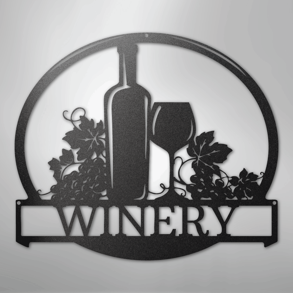 Vine Tinto Monogram - Steel Sign