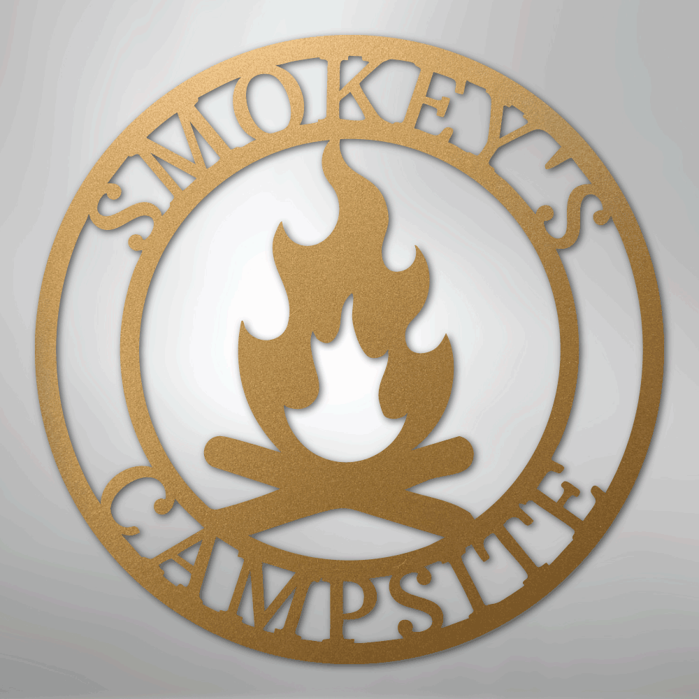 Campfire Monogram - Steel Sign