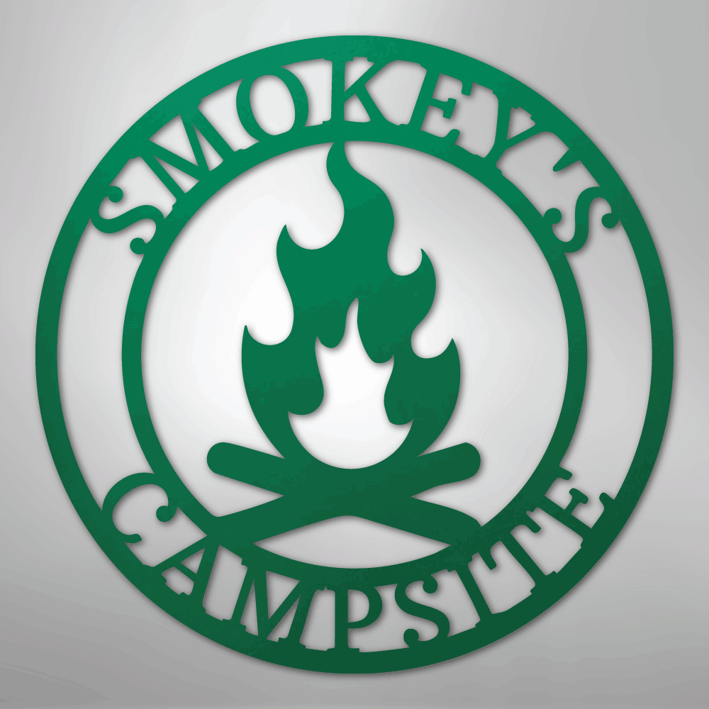 Campfire Monogram - Steel Sign