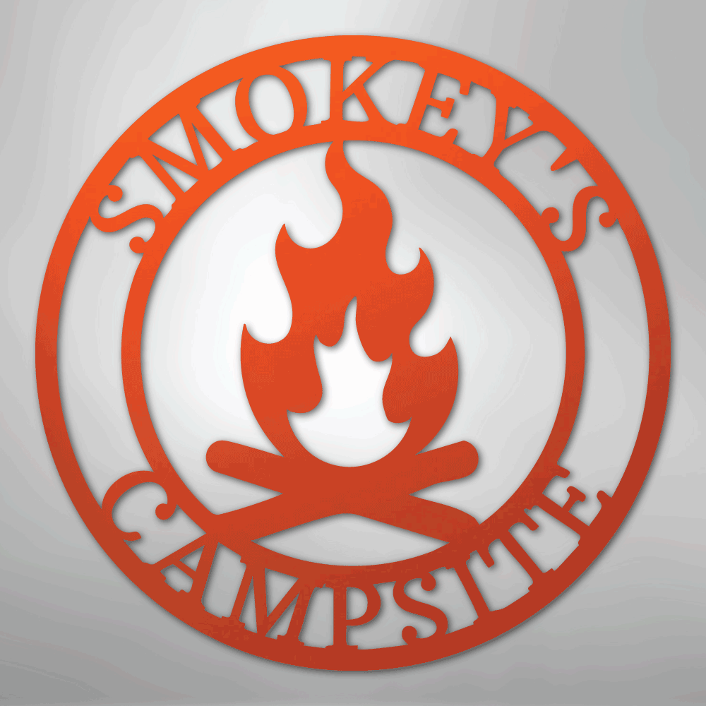 Campfire Monogram - Steel Sign