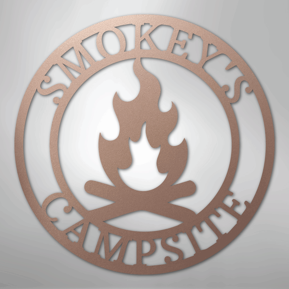 Campfire Monogram - Steel Sign