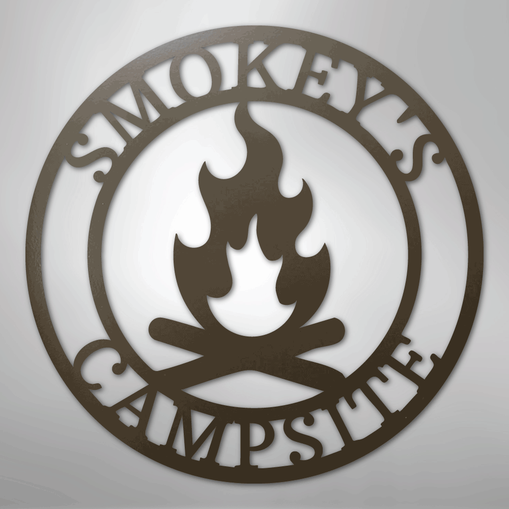 Campfire Monogram - Steel Sign