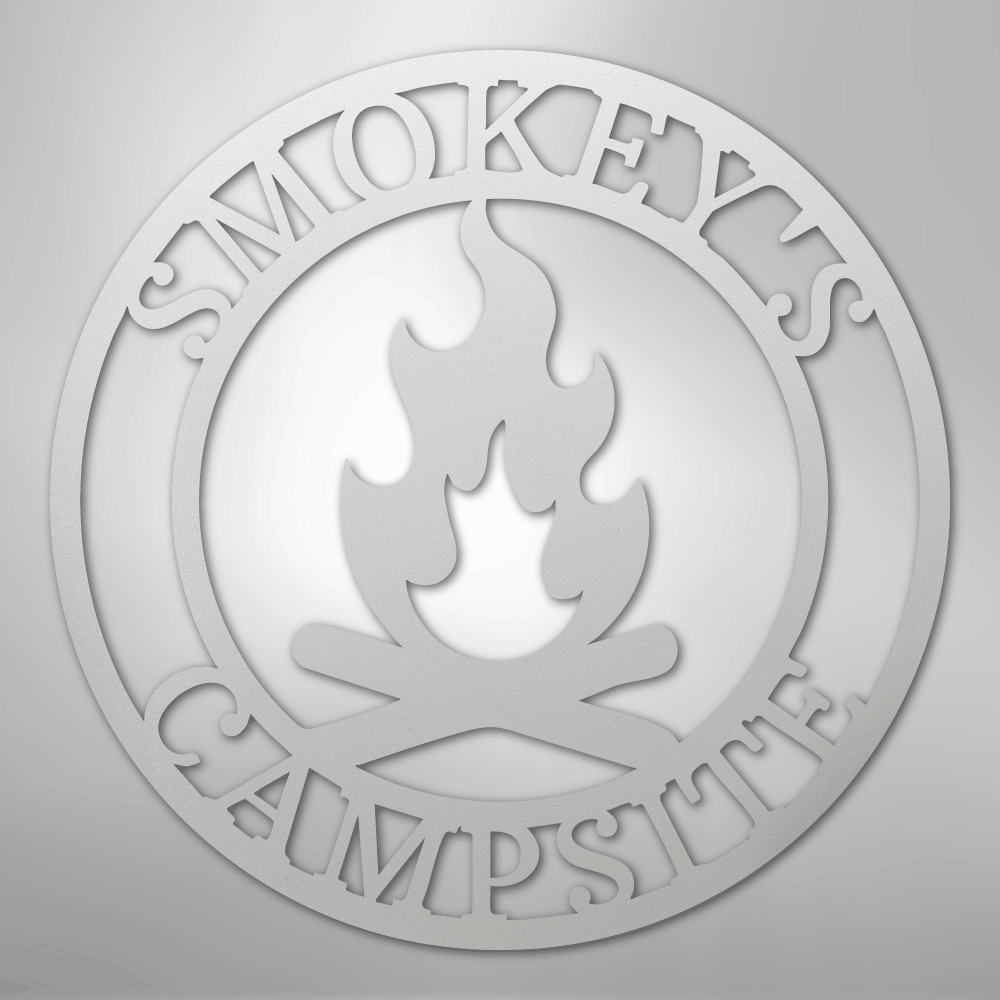Campfire Monogram - Steel Sign