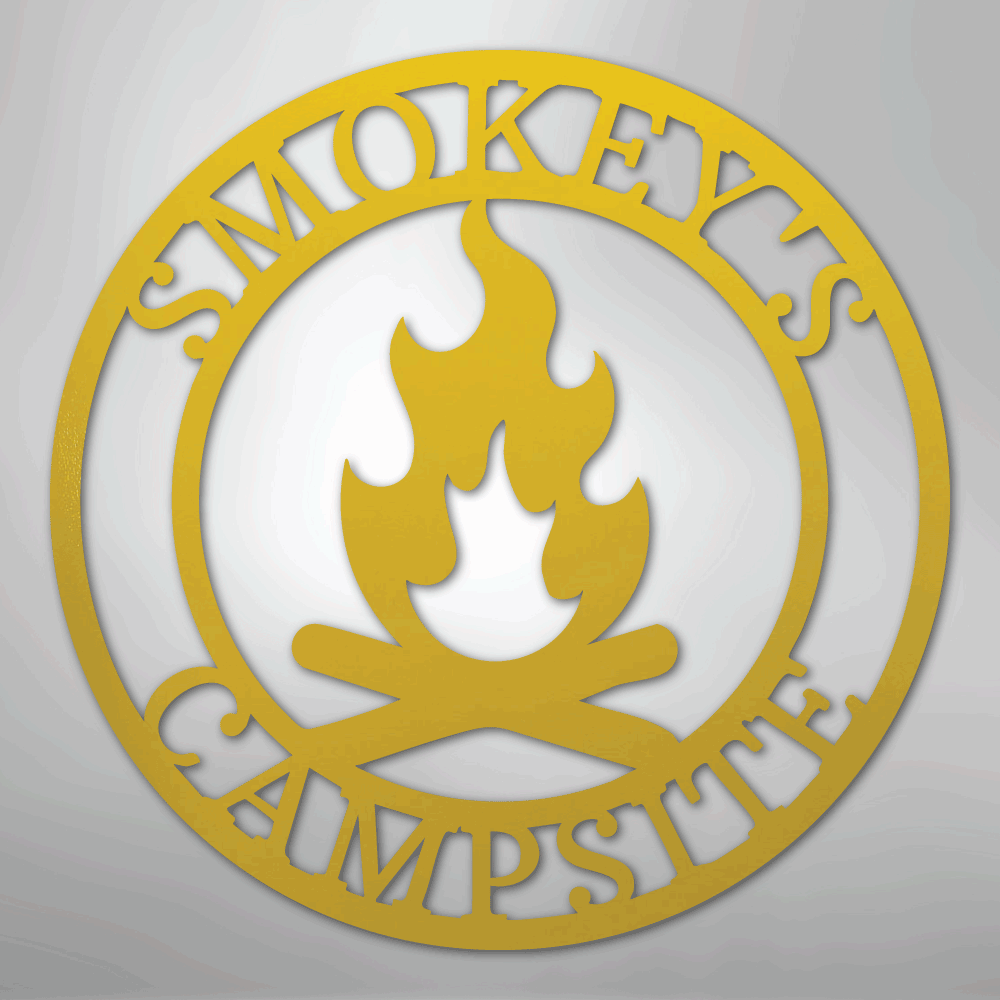 Campfire Monogram - Steel Sign