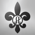 Fleur De Lis Initial - Steel Sign