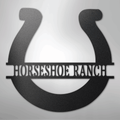 Simple Horseshoe Monogram - Steel Sign