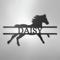 Sprinting Horse Monogram - Steel Sign