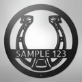 Horseshoe Monogram - Steel Sign