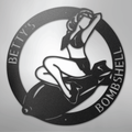 Bomber Lady - Steel Sign