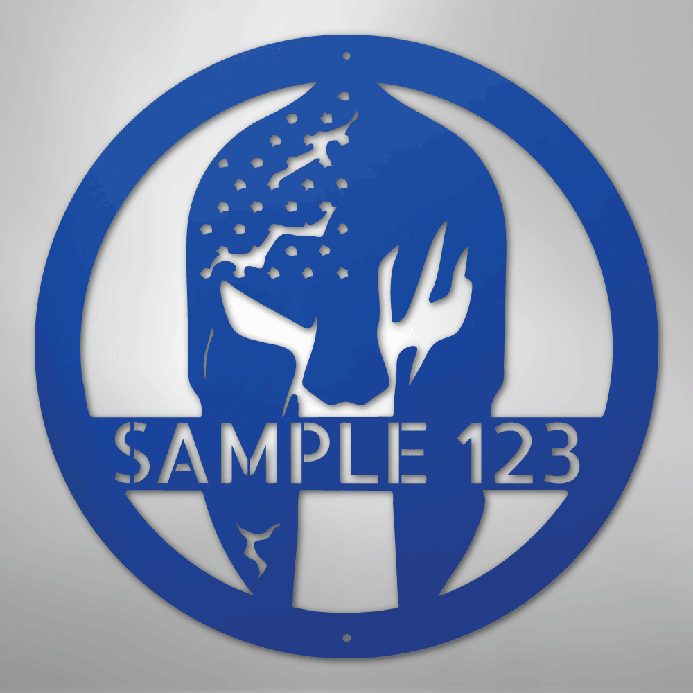 Battle Spartan Helmet - Steel Sign