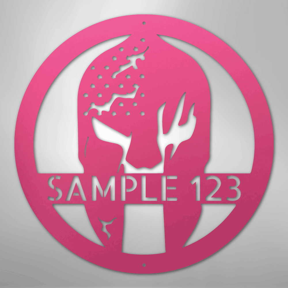 Battle Spartan Helmet - Steel Sign