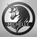 Unicorn Monogram - Steel Sign