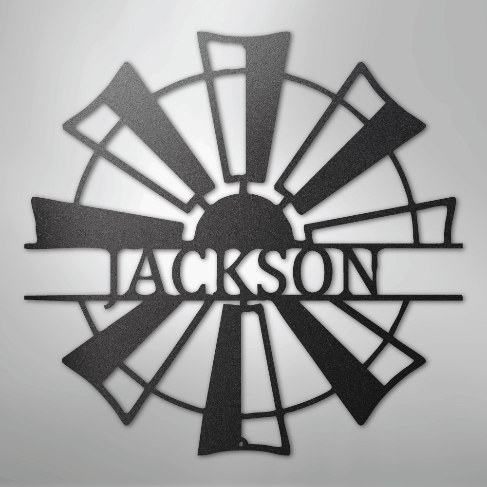 Windmill Monogram - Steel Sign