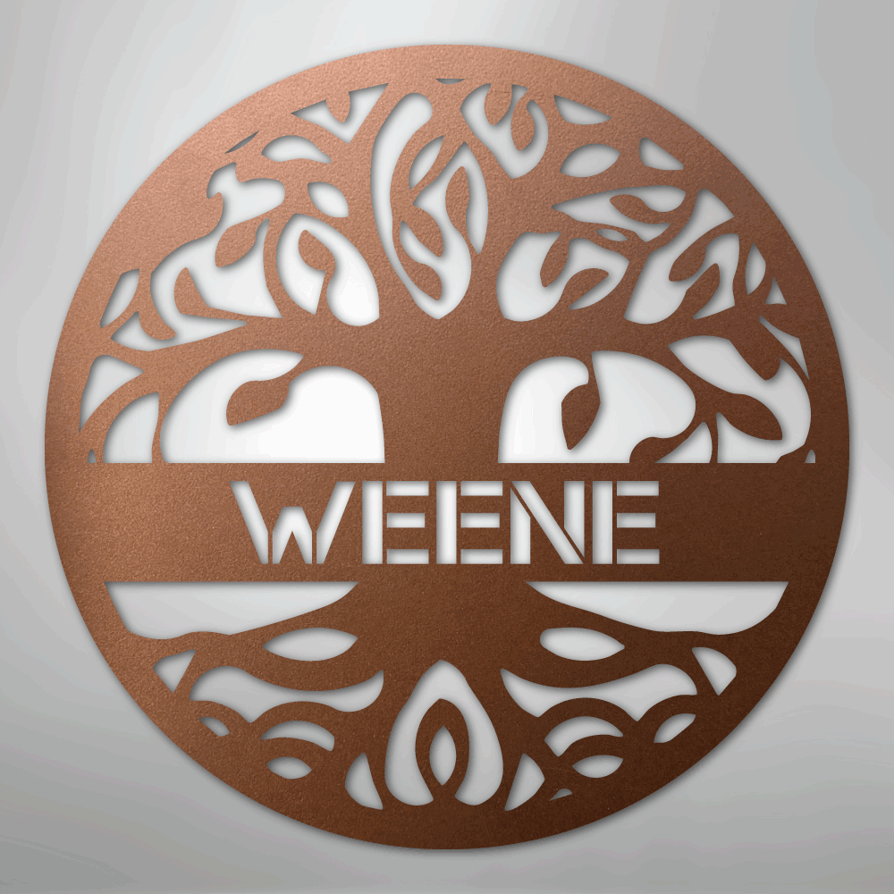 Personalized Tree of Life - Steel Sign