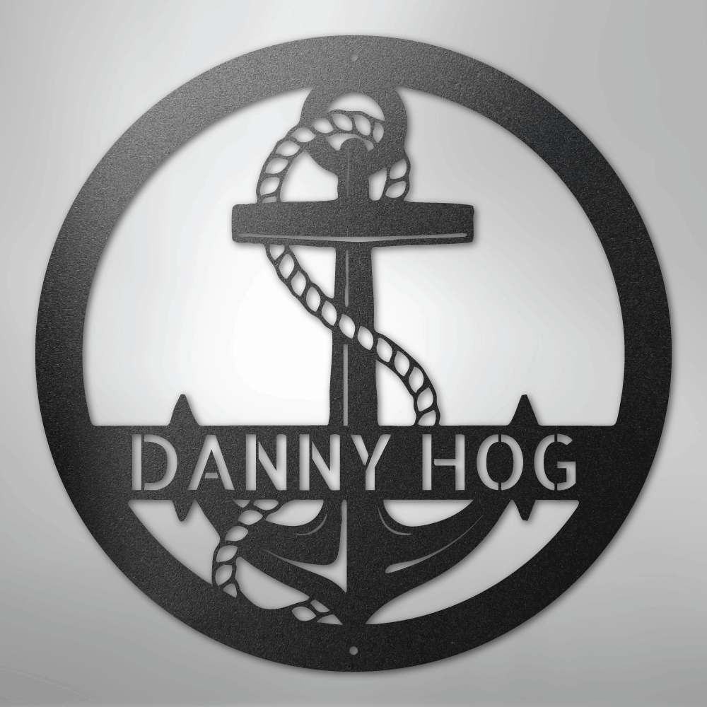 Elaborate Anchor - Steel Sign