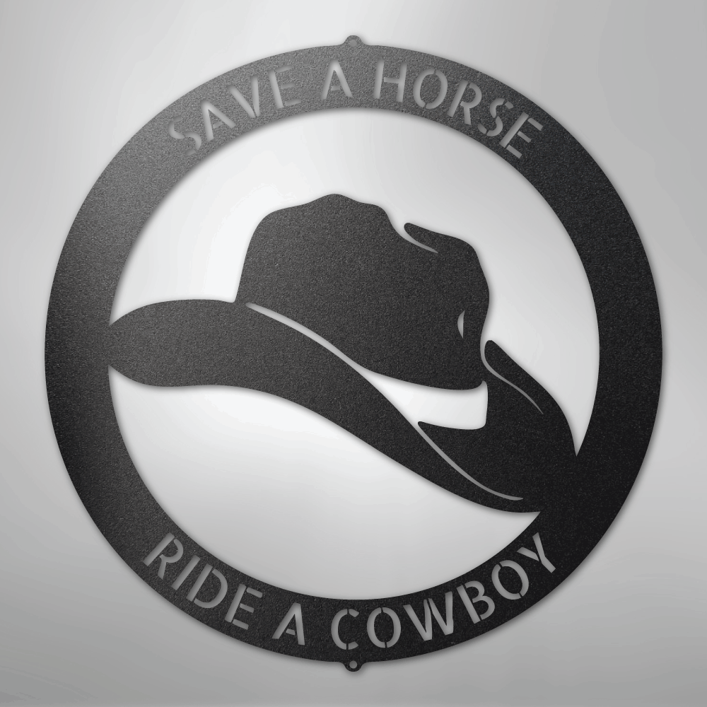Cowboy Monogram - Steel Sign