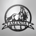Majestic Horse Monogram - Steel Sign