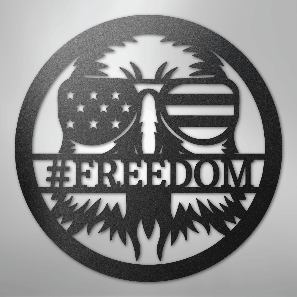 American Eagle Monogram - Steel Sign