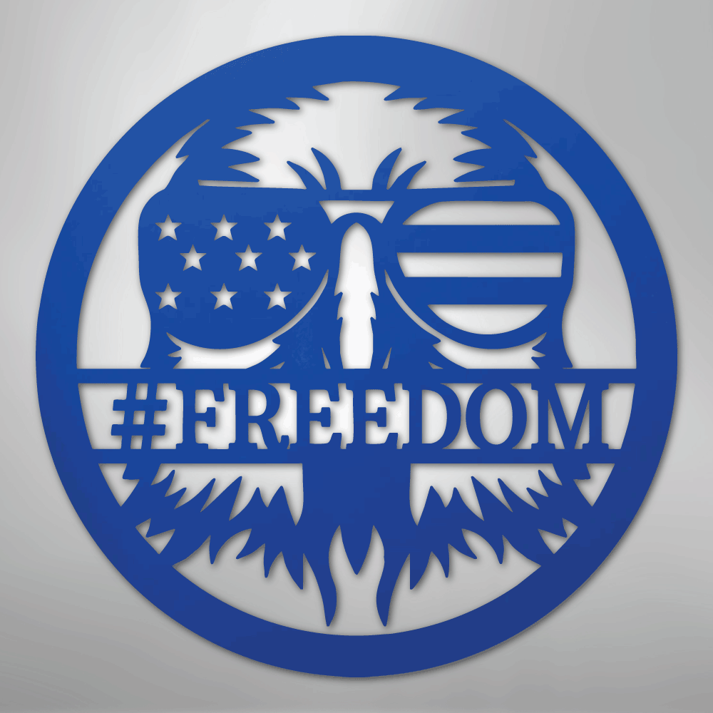 American Eagle Monogram - Steel Sign