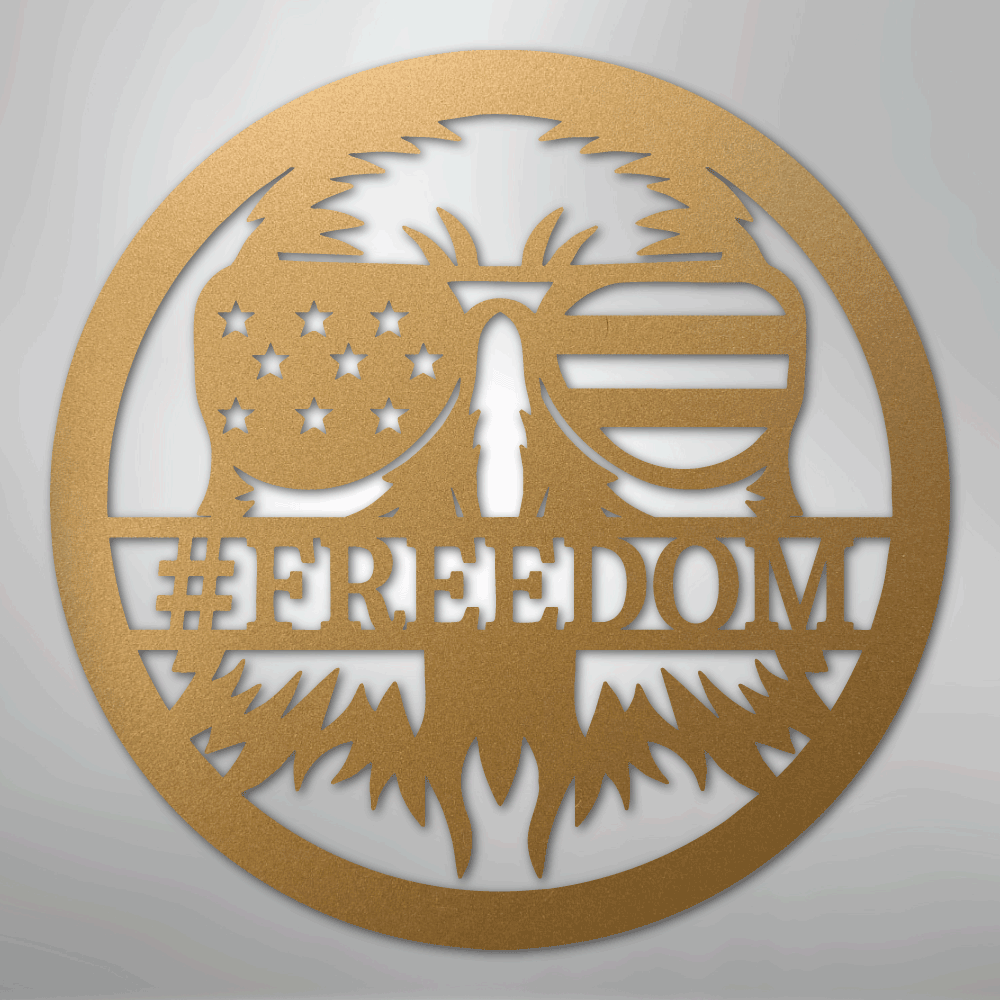 American Eagle Monogram - Steel Sign