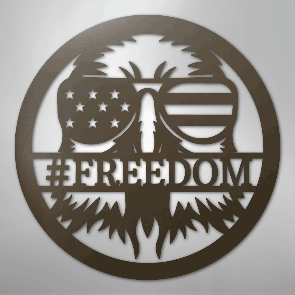 American Eagle Monogram - Steel Sign