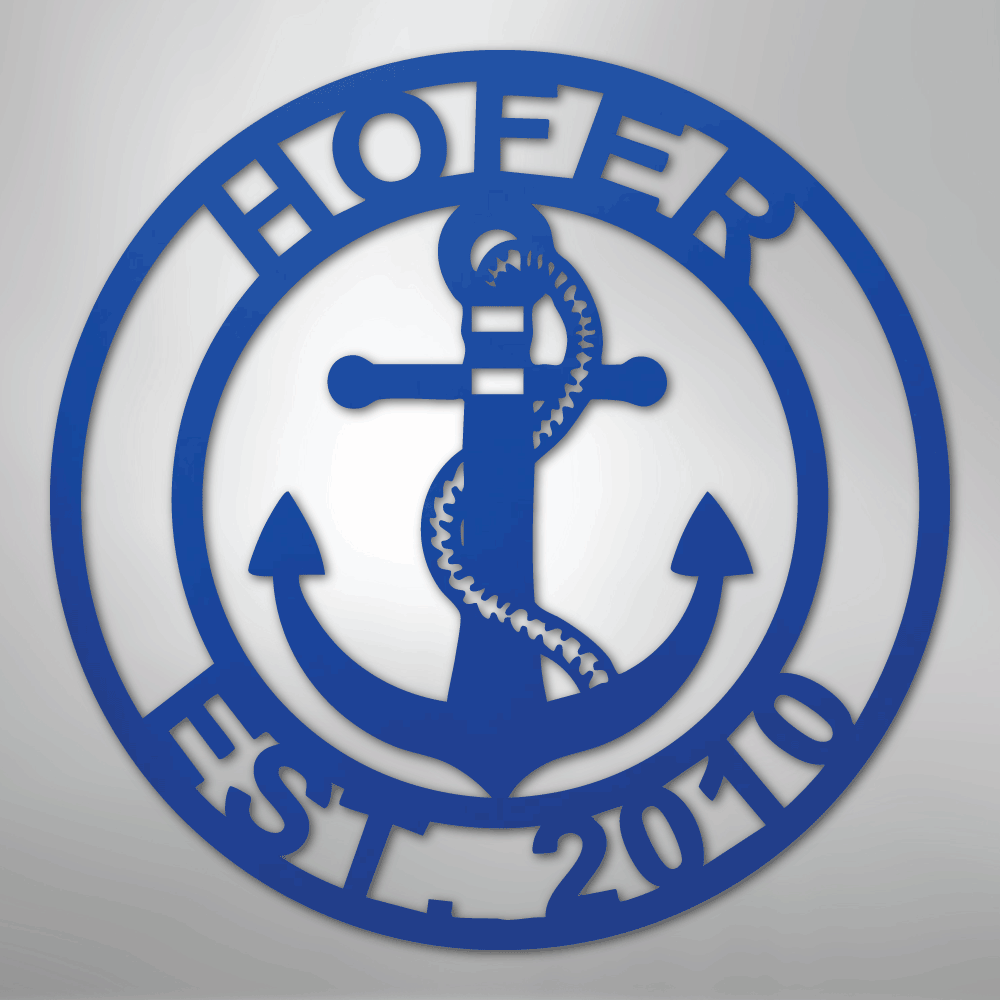 Anchor Family Name - Steel Sign
