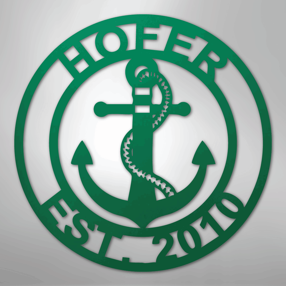 Anchor Family Name - Steel Sign