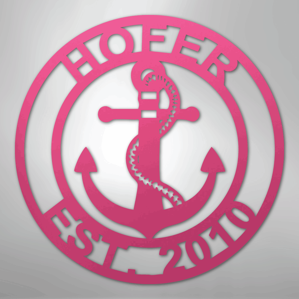 Anchor Family Name - Steel Sign