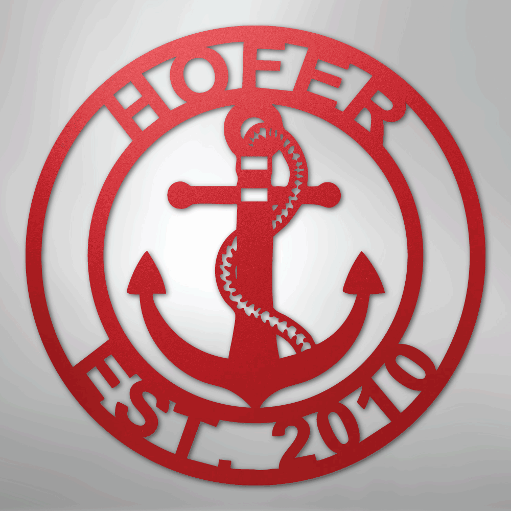 Anchor Family Name - Steel Sign