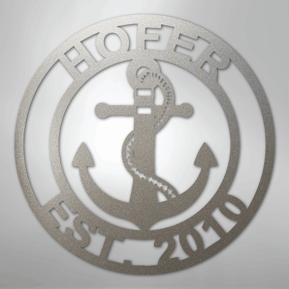 Anchor Family Name - Steel Sign