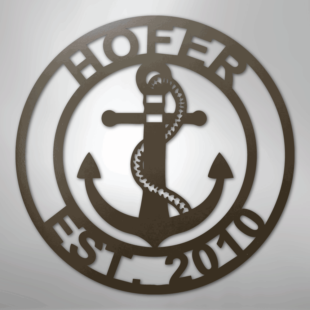 Anchor Family Name - Steel Sign