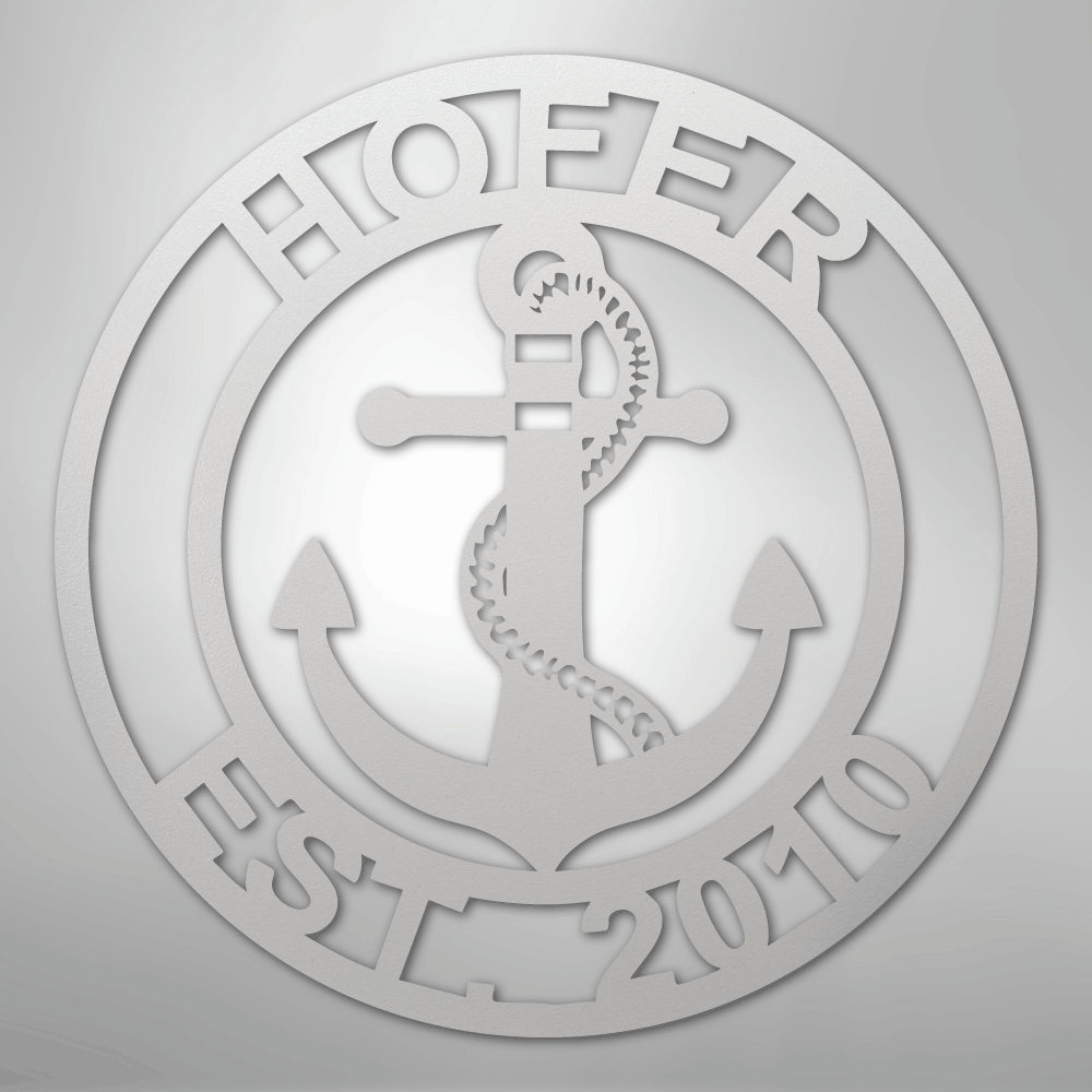 Anchor Family Name - Steel Sign
