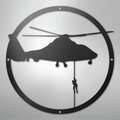 Helicopter Drop - Steel Sign