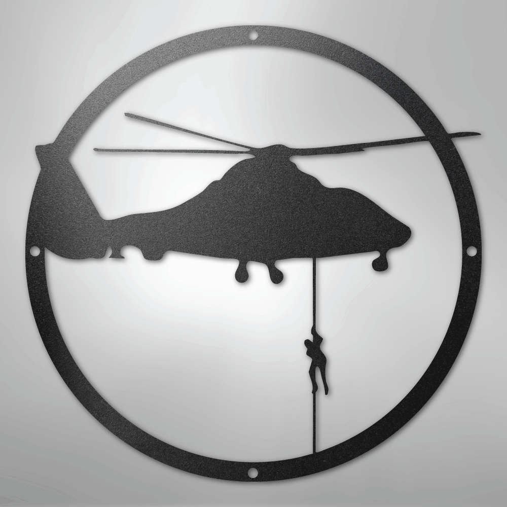 Helicopter Drop - Steel Sign