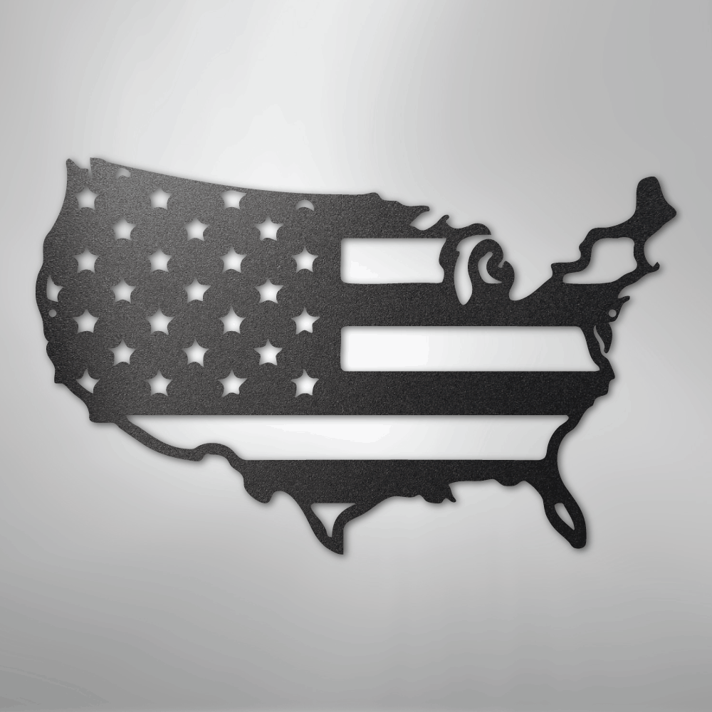 USA Flag - Steel Sign