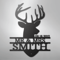 Deer Head Monogram - Steel Sign