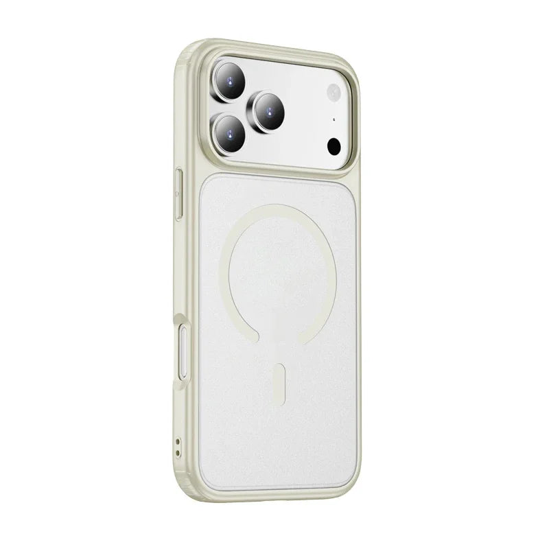 Premium Magnetic Charging Frosted Shockproof Phone Case for IPhone 17 Air 16 15 14 Plus Pro Max Skin Feeling Rugged Armor Cover