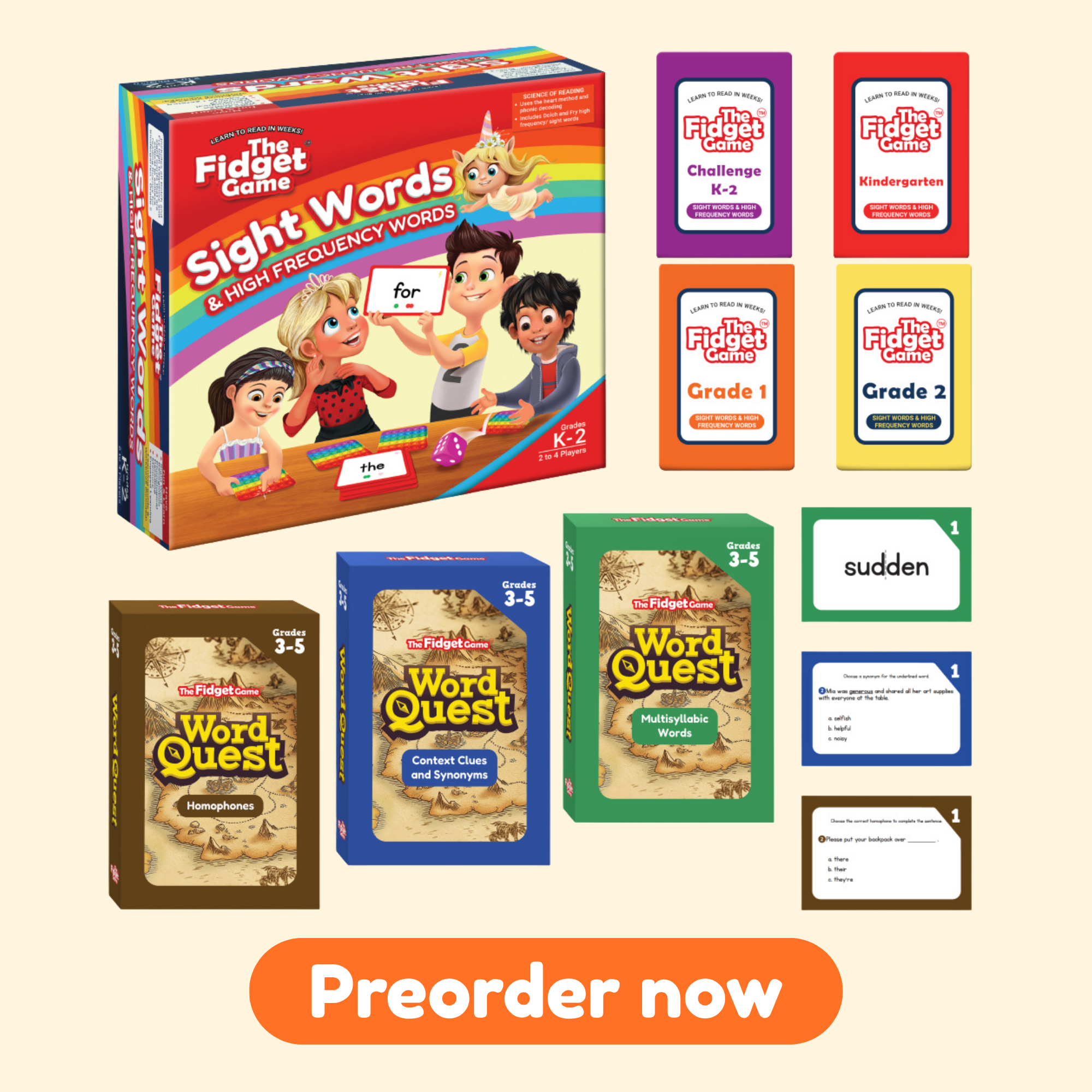 The Fidget Game: Sight Words Edition