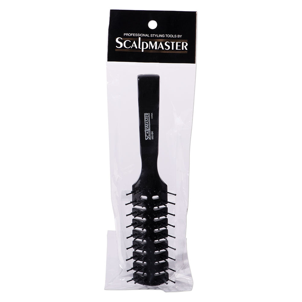 Scalpmaster 7 Row Vent Hair Stylist Brush - Black