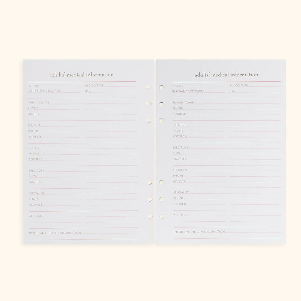 A5 Inserts for Weekly Planner Personal Portfolio 2026