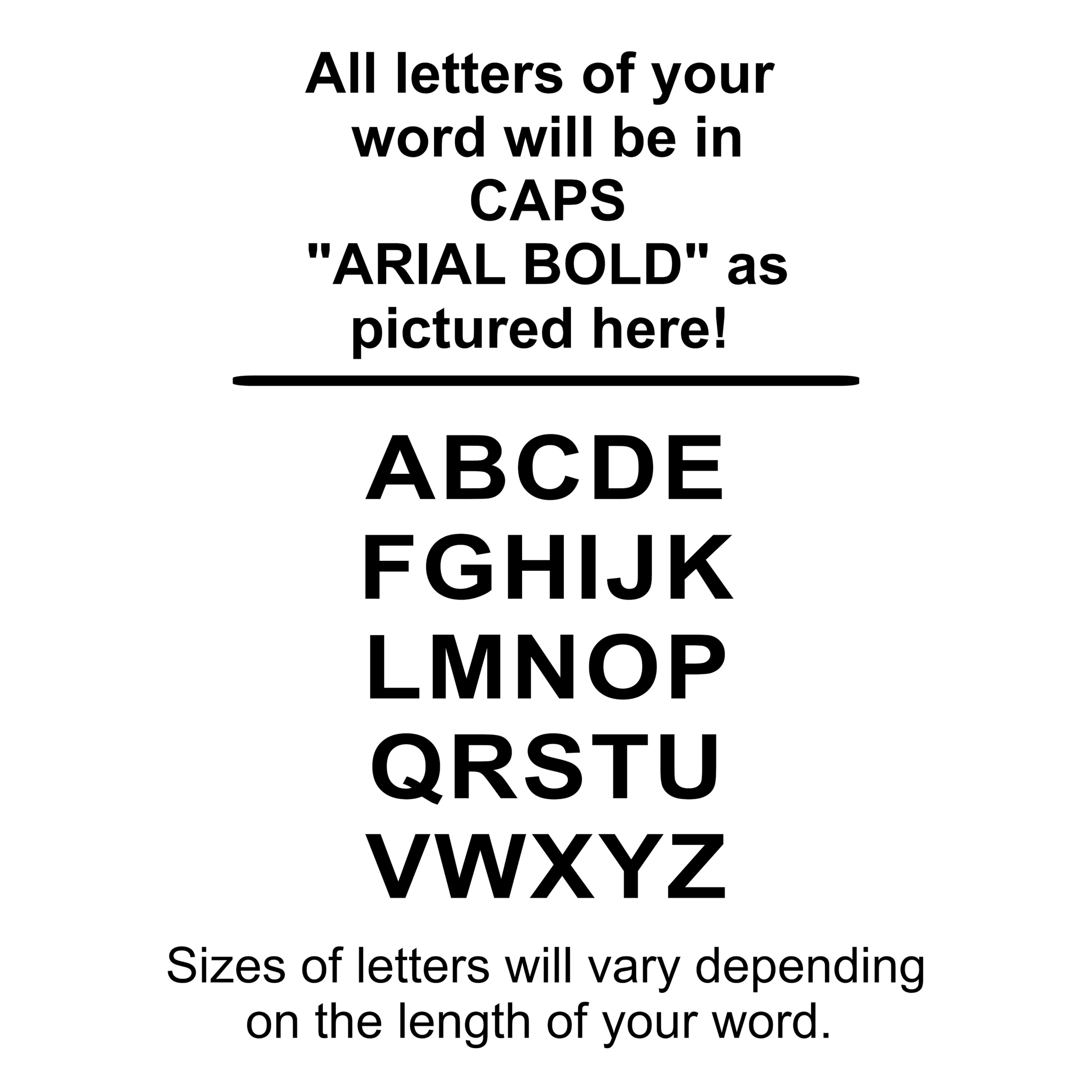 CUSTOM Large Word Sign