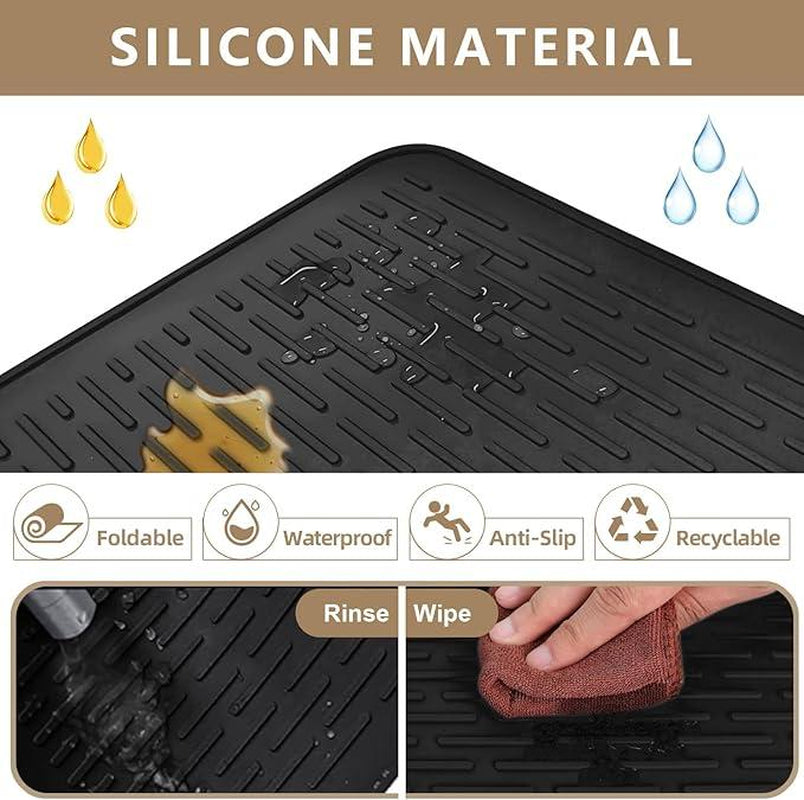 【TIKTOK TOP Seller】Heat Resistant Silicone Stove Cover Mat – Non-Slip Counter Protector, Cruel Summer Collection, Easy-To-Clean Kitchen Accessory for Summer Cooking & Back to School Dorm Use Waterproof Dish Drying Funky Kitchen Supplies